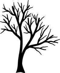 Dead tree silhouette