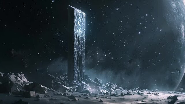 Mysterious Monolith on a Distant Planet