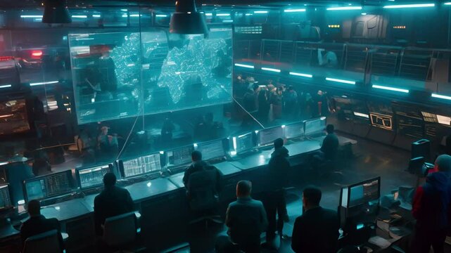 A Futuristic Tech Monitoring Center - Powered by Adobe