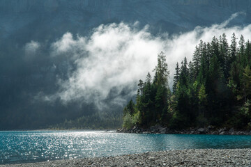 mystic clouds by the lake
