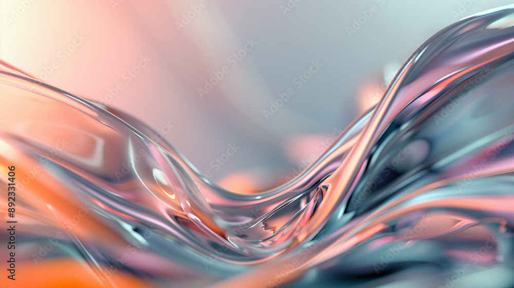 Aufkleber a vibrant abstract wave design featuring smooth, flowing colors that create an elegant and serene at