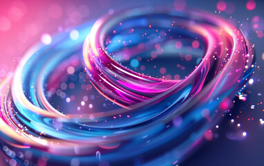 Fototapeta premium Abstract colorful swirl with vibrant hues and sparkles creating a dynamic, energetic visual effect.