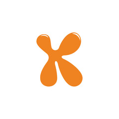 letter yk doodle kid water symbol logo vector