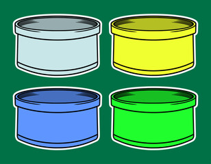 Hand Drawn Cooking Pot Sticker Vector Illustration