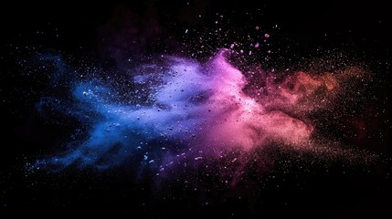 Colorful powder burst creating a vibrant explosion of hues and tints.