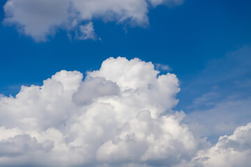 Clouds and cumulus the sky in nature. cloud cloudy blue concept. fluffy white clouds in the sky. clouds and white cumulus in nature with fluffy clouds in the lifestyle sky.