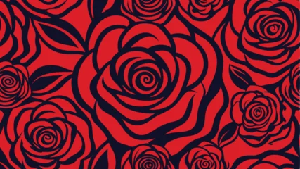 Acrylglasbilder Muster rose seamles pattern background vector  © Ranadhie