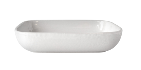 white rectangular ceramic bowl