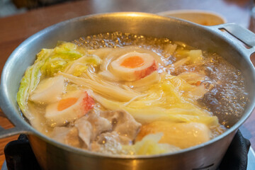 Enjoy authentic and delicious hot pot dishes with rich vegetables, tofu, meat slices, mushrooms and hot pot ingredients that are super nutritious and fresh