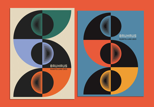 Minimal Modernist Bauhaus Poster Design Layout