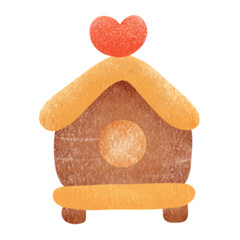 gingerbread house isolated on white