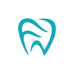 letter f dental logo design