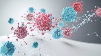 3D schematic of mast cell activation and mediator release, mast cell, immune reaction