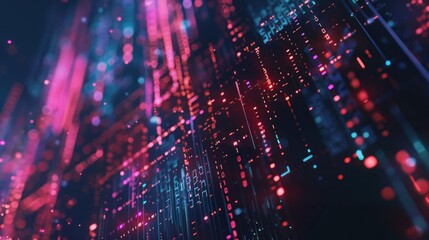 Naklejka premium Abstract Digital Data Flow Visualization