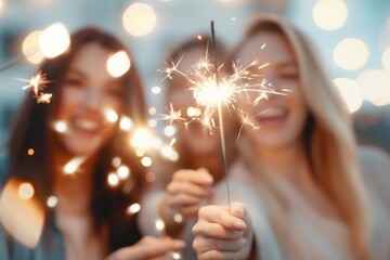 Sparkler Celebration with Friends