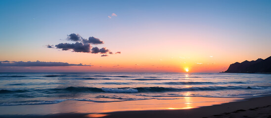 Fototapeta premium sunset over the sea