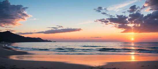 Fototapeta premium sunset over the sea