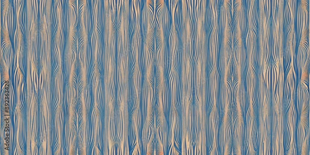 Poster blue abstract pattern flowing lines texture art design