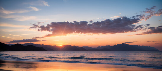 Fototapeta premium sunset over the sea