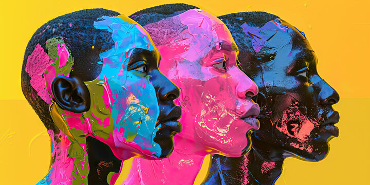 A contemporary art gallery exhibiting works by emerging African American artists.