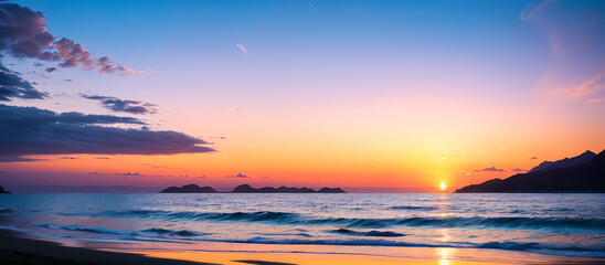 Fototapeta premium sunset over the sea