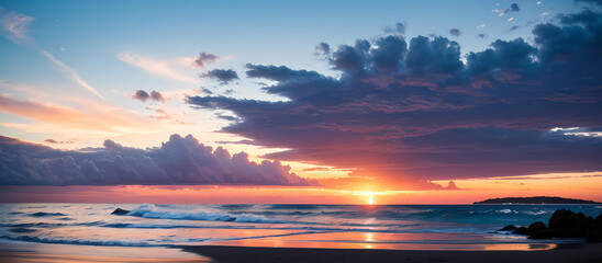Fototapeta premium sunset over the sea