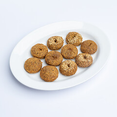 chocolate cookies on plate