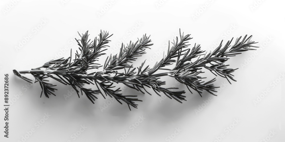 Poster a close-up shot of a tree branch in monochrome