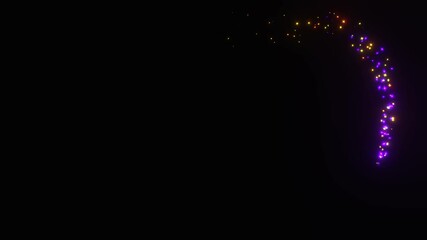 shining stars sparkles form a frame on a black background. copy space. editable.