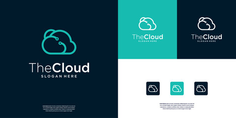 cloud logo designs, tech storage logo designs template