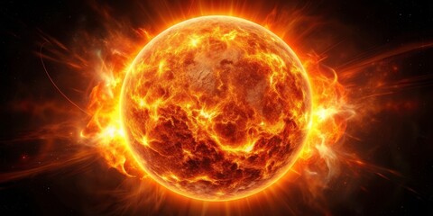 Fototapeta premium Explosions on the Sun.