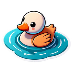 duck floats on the water