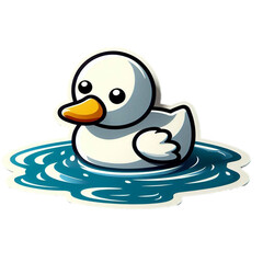 duck floats on the water