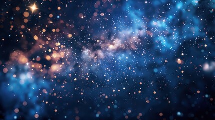 Obraz premium Abstract Night Sky with Stars and Nebulae