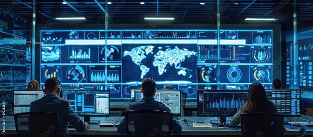 Poster global network monitoring control room