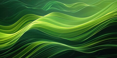 Abstract organic green lines as wallpaper background illustration created by ai