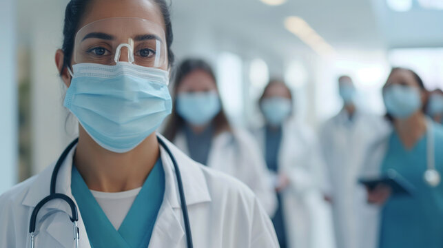 doctor and nurse, Healthcare Workers During Pandemic Nurses, doctors, and other healthcare professionals wearing , administering, and caring for patients in various settings - Powered by Adobe