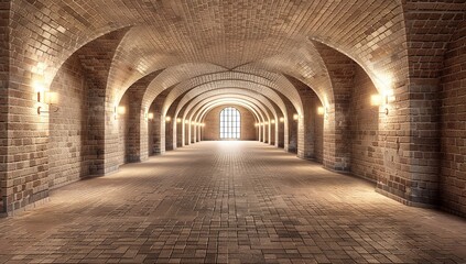 Fototapeta premium Interior of Empty Pool with Curved Wooden Wall and LED Lighting in High-End Architectural Style