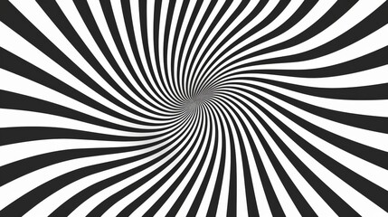 Black and white spiral optical illusion pattern