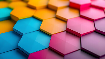 Obraz premium Clean and minimal overlapping hexagons background