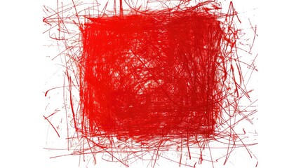 A simple design featuring a bright red square against a pure white backdrop