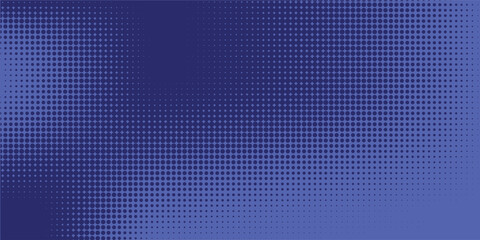 Halftone dots on a blue background. Comic pop art style blank layout. Template design for comic book, presentation, sale or web banner. Vector illustration