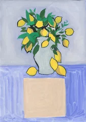still life with lemons. watercolor illustration © Anna Ismagilova