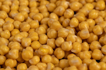 wet chickpeas porridge during cooking