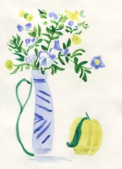  abstract flowers. watercolor painting. illustration © Anna Ismagilova