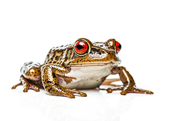 Fototapeta premium Red-Eyed Frog on White Background