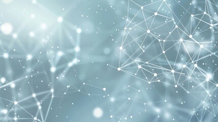 Fototapeta premium background featuring a constellation of white dots connected by light blue lines, providing a modern plexus look with space for text