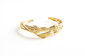 Golden Leaf Cuff Bracelet
