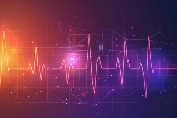 Fototapeta premium Digital Heartbeat: Technology and Health