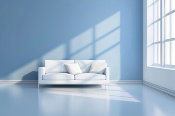 Light blue living room background 